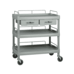 ترولي ثلاث ارفف فايبر مع درج كوري