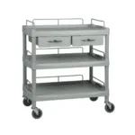 ترولي ثلاث ارفف فايبر مع درج كوري