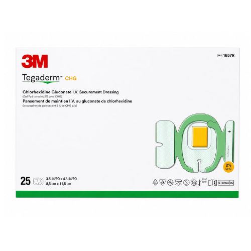 ضماد تيجاديرم CHG من 3M لتثبيت القسطرة الوريدية وحماية الجروح
