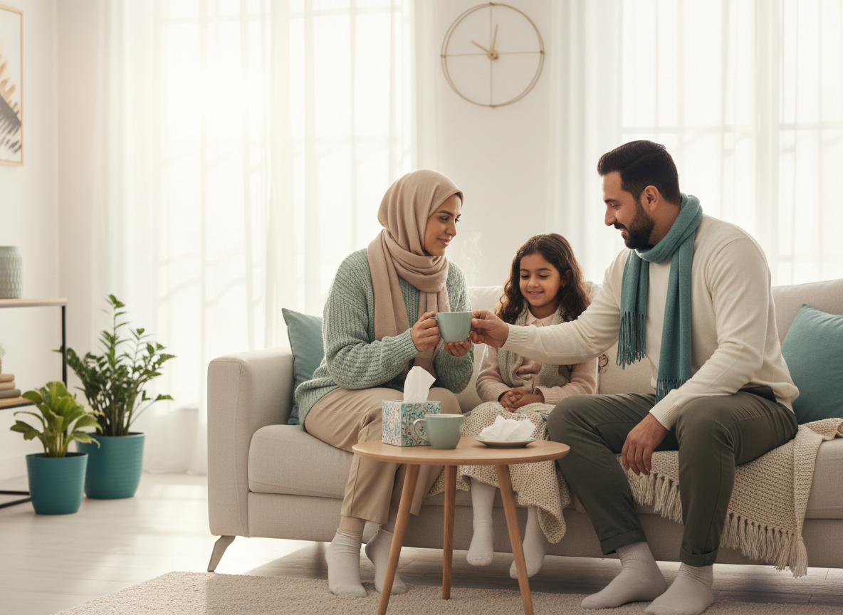 الوقاية من نزلات البرد في فصل الشتاء ونصائح للحفاظ على صحة الأسرة