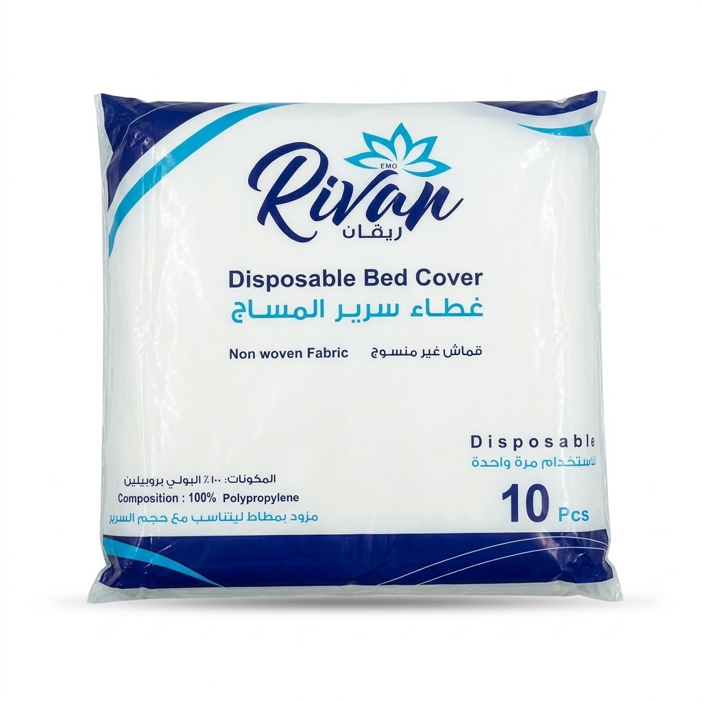 غطاء سرير المساج ريفان غطاء سرير المساج ريفان للاستعمال مرة واحدة 10 قطع
